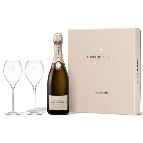 Louis Roederer Brut Collection Champagne with 2 Flutes Gift Set Louis Roederer Brut Collection Champagne with 2 Flutes Gift Set
