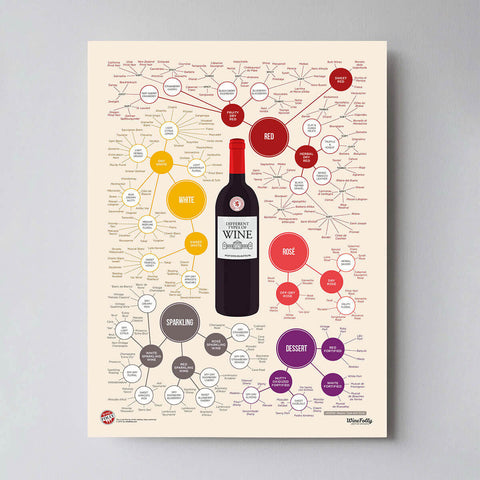 Winefolly - Different Types of Wine Poster 18" x 24" Winefolly - Different Types of Wine Poster 18" x 24"