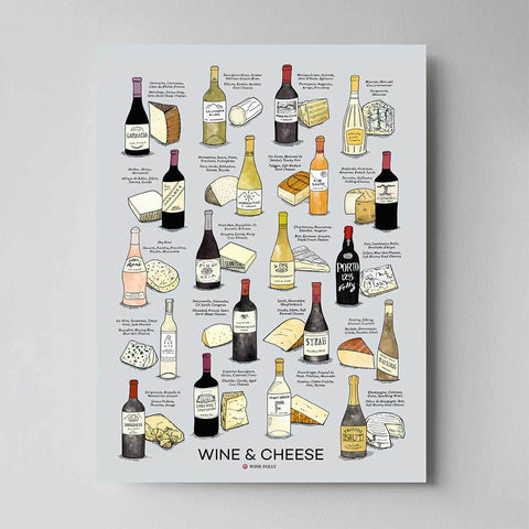 Winefolly - Wine and Cheese Poster 18" x 24" Winefolly - Wine and Cheese Poster 18" x 24"