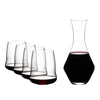 Riedel Stemless Wings Cabernet Merlot + Decanter Set (Set of 5) Riedel Stemless Wings Cabernet Merlot + Decanter Set (Set of 5)