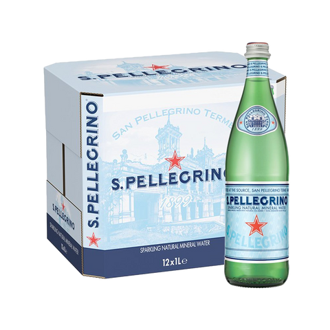 San Pellegrino Natural Sparkling Mineral Water (1000ML x 12 Glass bottles) San Pellegrino Natural Sparkling Mineral Water (1000ML x 12 Glass bottles)