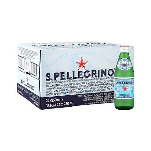 San Pellegrino Natural Sparkling Mineral Water (250ML x 24 Glass bots) San Pellegrino Natural Sparkling Mineral Water (250ML x 24 Glass bots)