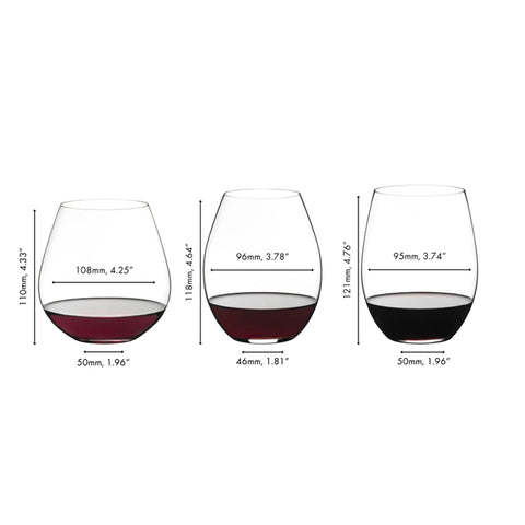 Riedel O Wine Tumbler The Key to Wine - Red Wine Set (Set of 3 glasses)