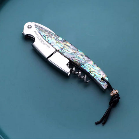 Stainless Steel Wine Corkscrew Opener Seashell Handle