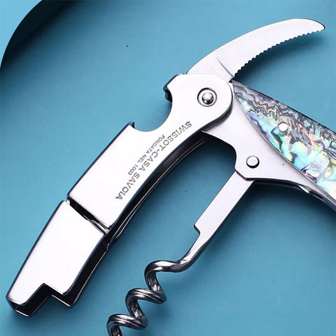 Stainless Steel Wine Corkscrew Opener Seashell Handle