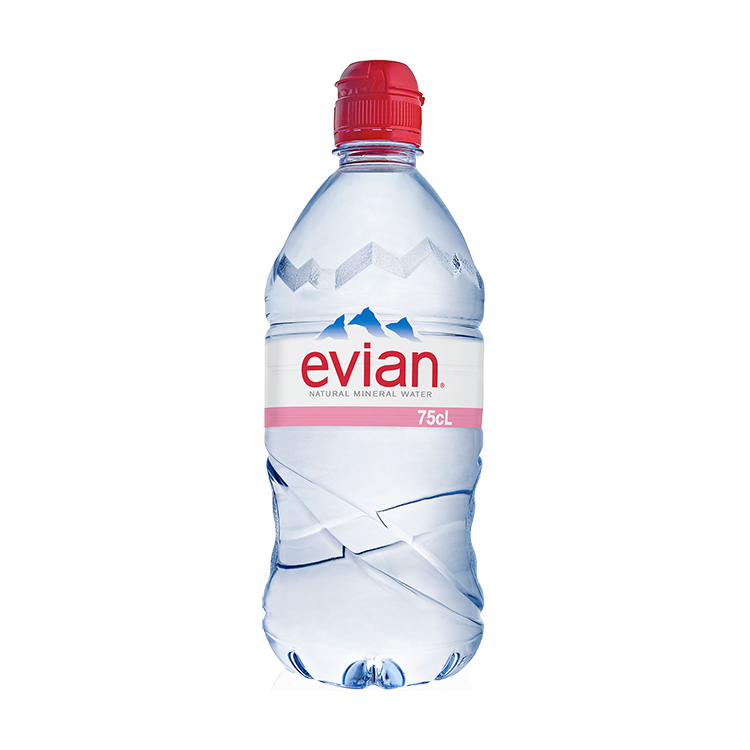 Evian Natural Mineral Water (750ML Sports Cap PET Bottle x Evian Natural Mineral Water (750ML Sports Cap PET Bottle x