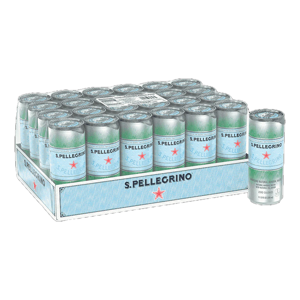 San Pellegrino Natural Sparkling Mineral Water (330ML x 24 cans)