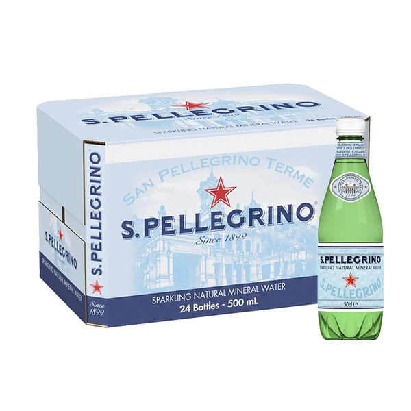 San Pellegrino Natural Sparkling Mineral Water (500ML x 24 PET bottles)