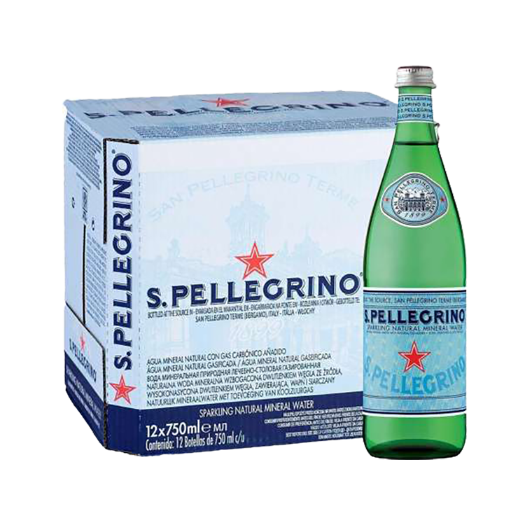 Agua Mineral Natural con Gas San Pellegrino, 750 ml