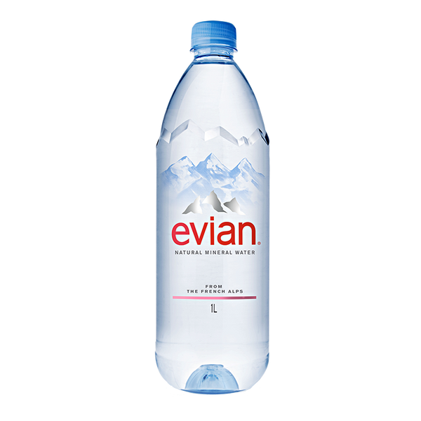 Evian Natural Mineral Water (1000ML PET Bottle x 12)