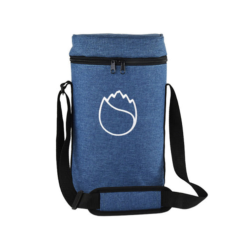 Freshore Insulated Portable Dual Wine Bag - Blue