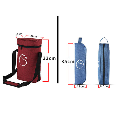Freshore Insulated Portable Dual Wine Bag - Red