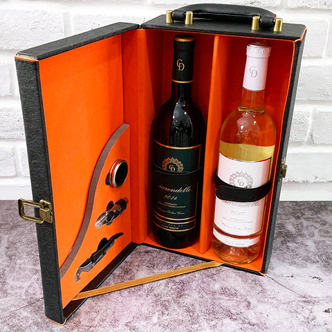 Dual Wine Set Suitcase Carrier Case